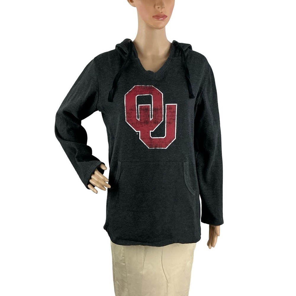 Campus Heritage Oklahoma Sooners Distressed Hoodie Sweatshirt Size M